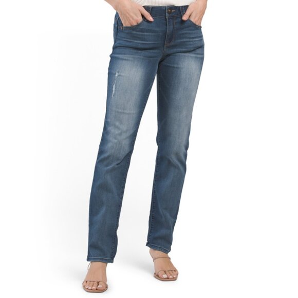 DEMOCRACY Blue Ab Solution Straight Leg Jeans - Picture 1 of 2